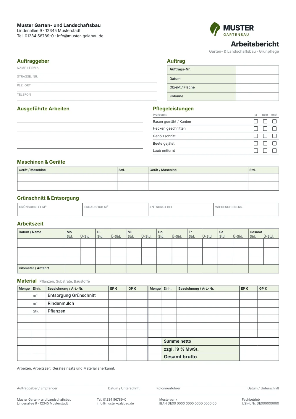 Arbeitsbericht GaLaBau – Gestaltungsmuster